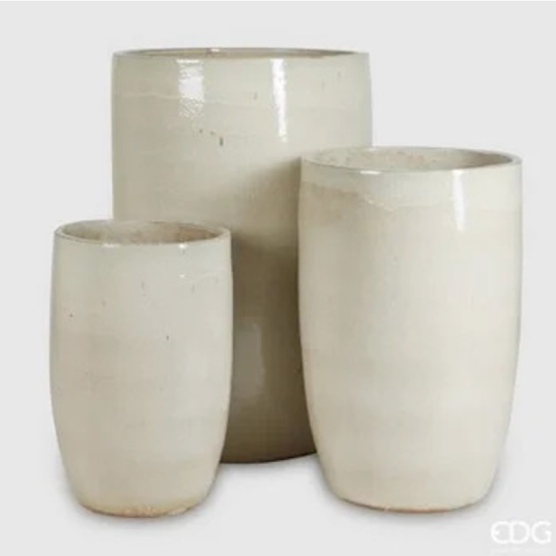 Vasi Linea Terracotta Smaltata EDG Vaso Glaze Rot - con foro